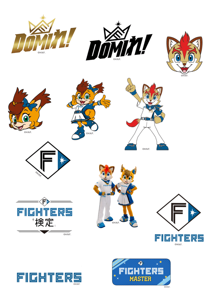 ファイターズ集合ステッカー